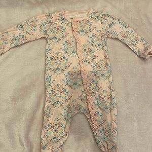 Magnetic me floral print footie pajamas